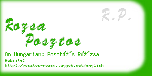 rozsa posztos business card